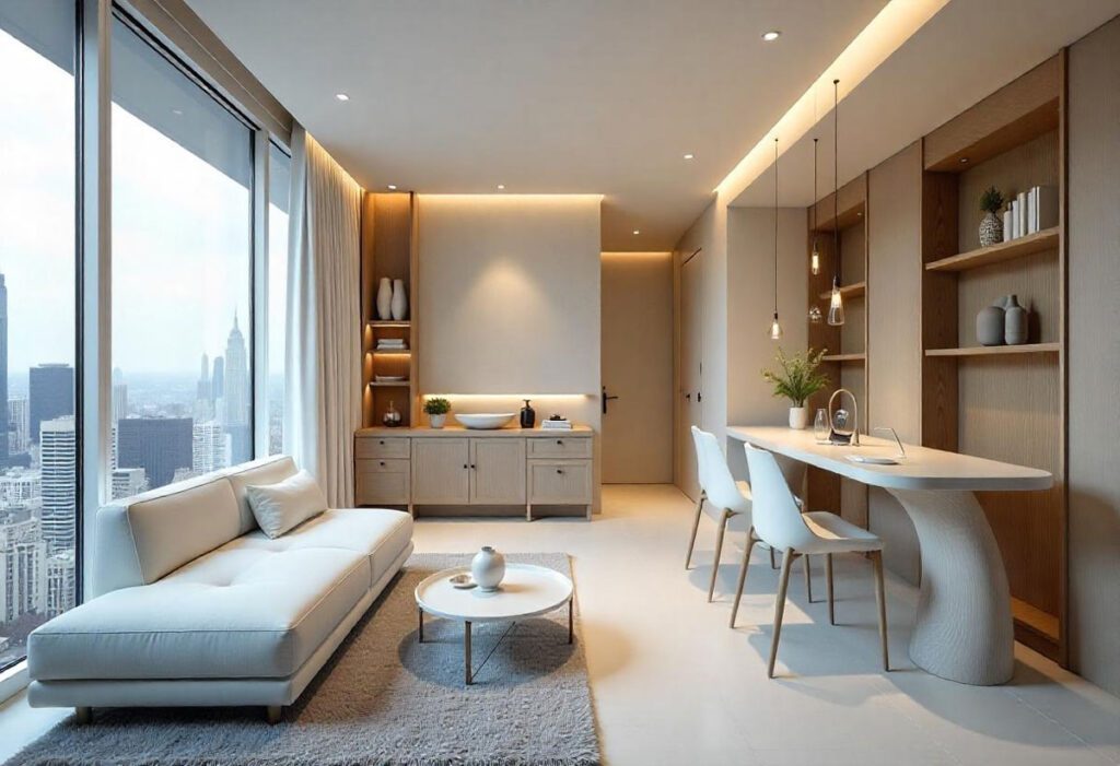 2025 belsőépítészeti trendjei kis lakások, garzonok esetén