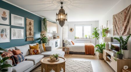 Fúziós lakberendezés kis lakásban vagy garzonban